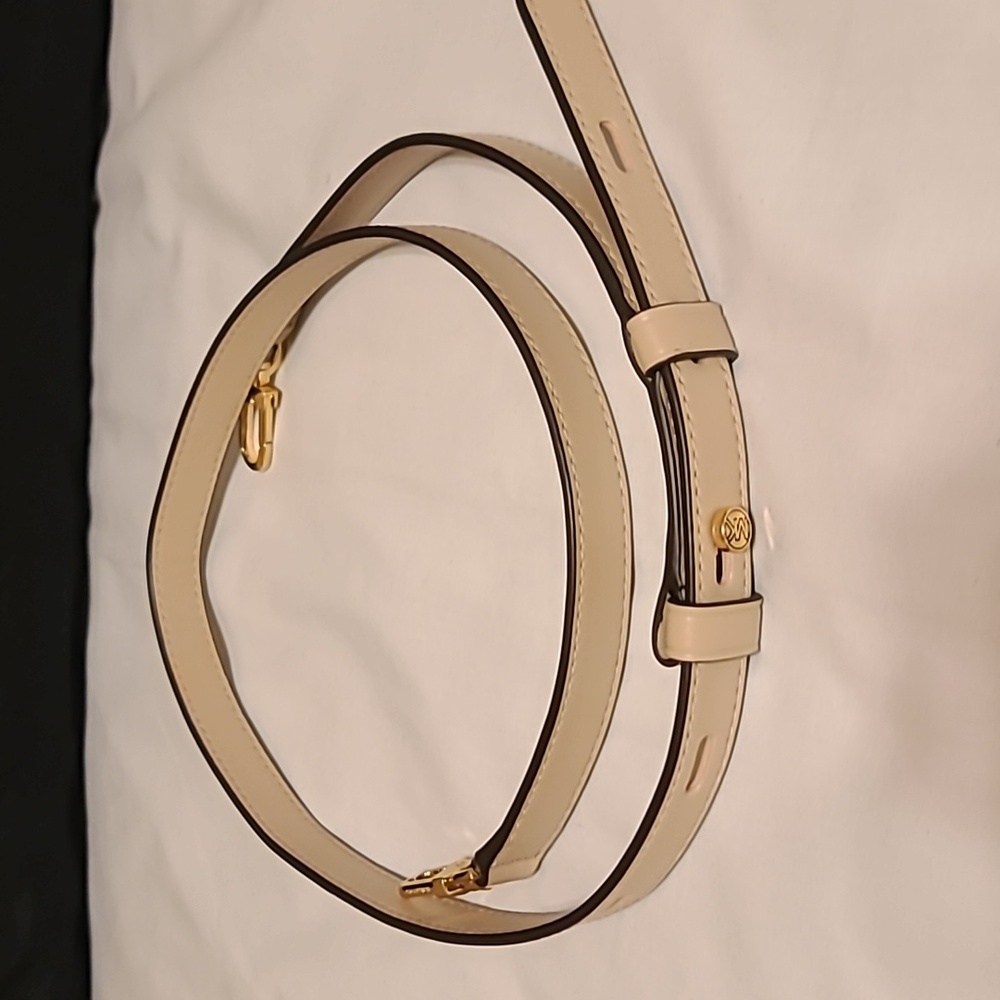Michael Kors Creme Leather ReplacementShoulder Strap-Gold Tone Hardware